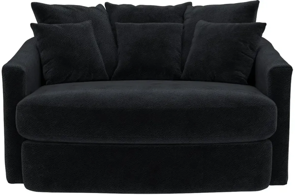 iAmerica Sphere Ebony Round Accent Chaise