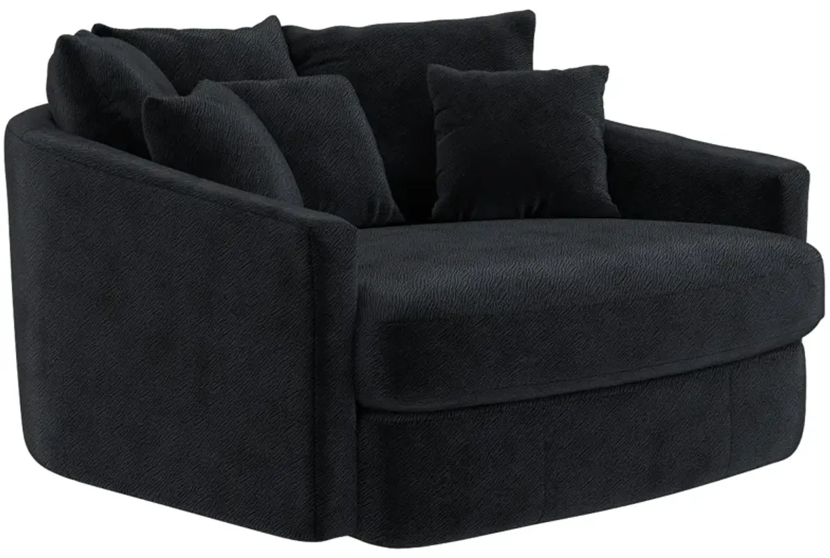 iAmerica Sphere Ebony Round Accent Chaise