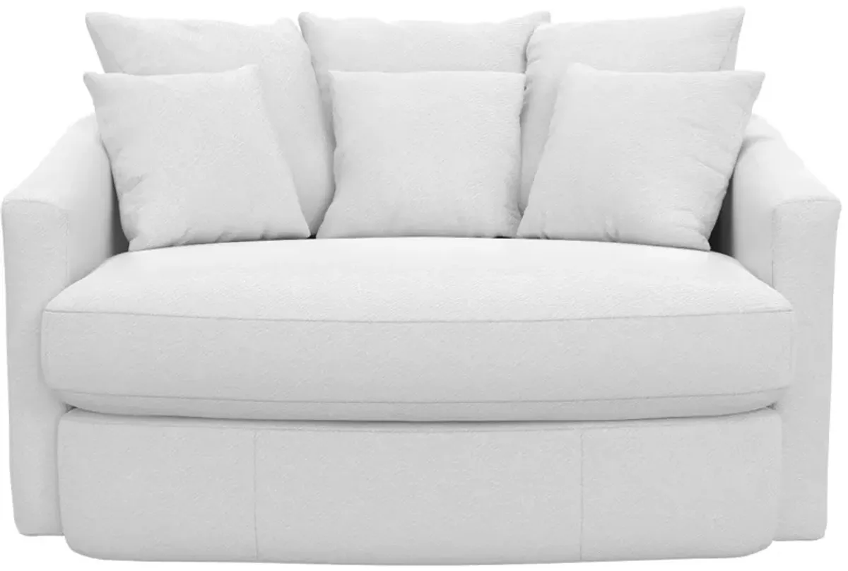 iAmerica Sphere White Round Accent Chaise