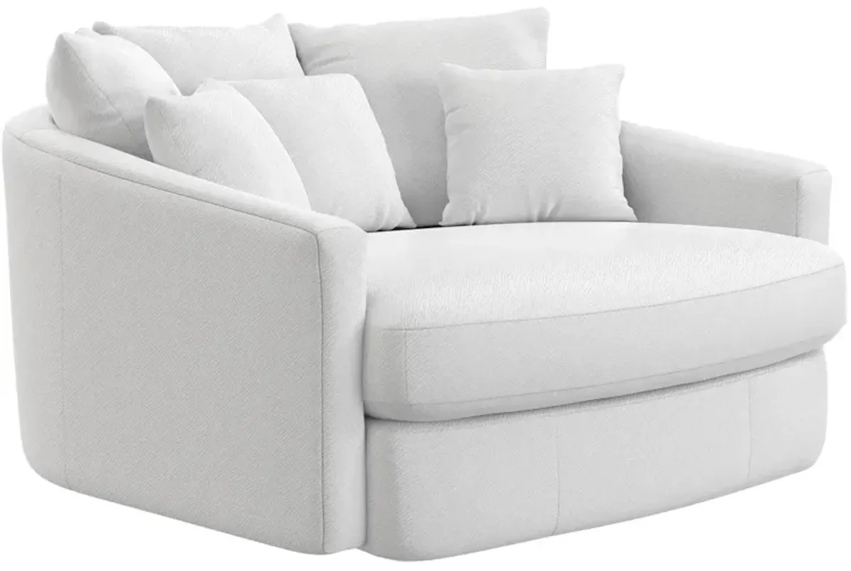 iAmerica Sphere White Round Accent Chaise