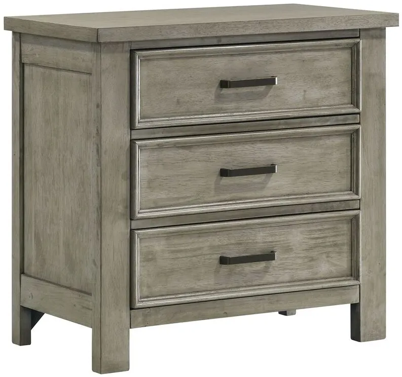 Elements International Sullivan Drift Grey Nightstand