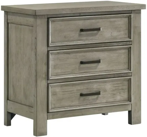 Elements International Sullivan Drift Gray Nightstand