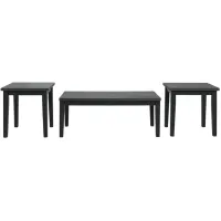 Signature Design by Ashley® Garvine 3-Piece Dark Charcoal Gray Occasional Table Set