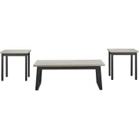 Signature Design by Ashley® Waylowe 3-Piece Natural/Black Occasional Table Set