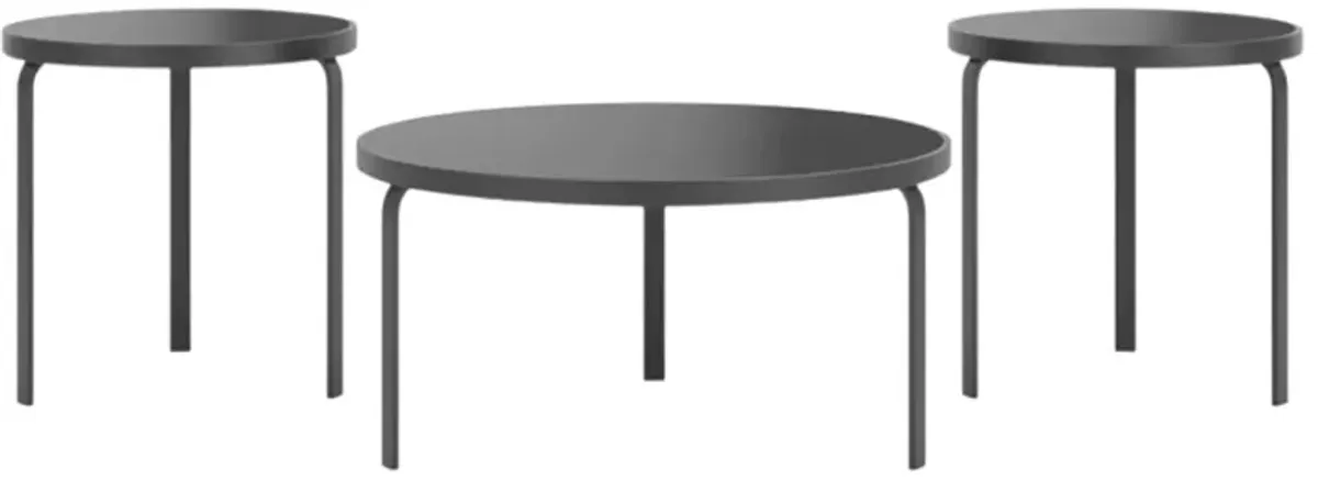 Signature Design by Ashley® Dorylin 3-Piece Matte Black Occasional Table Set
