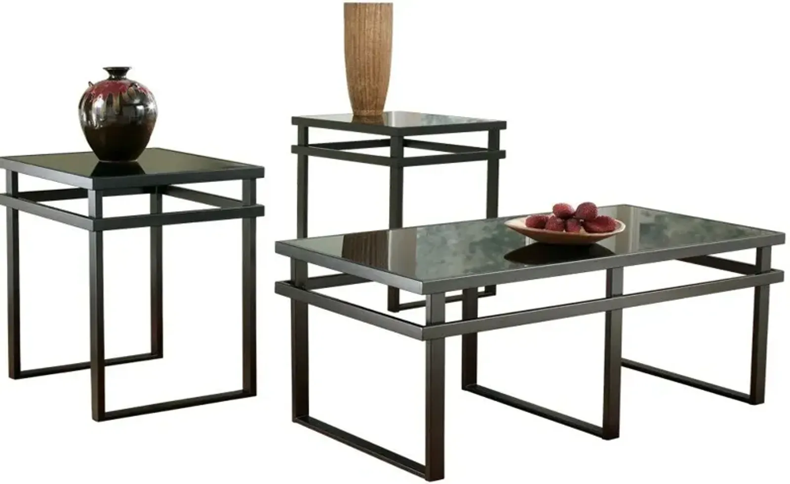 Signature Design by Ashley® Laney 3-Piece Black Occasional Table Set