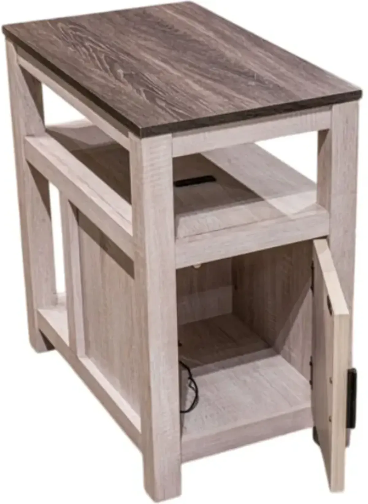 Signature Design by Ashley® Fendenmore Gray End Table with Antique White Base
