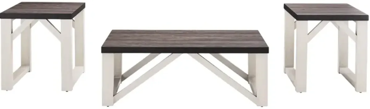 Signature Design by Ashley® Dorrinson 3-Piece Brown Occasional Table with Antique White Set