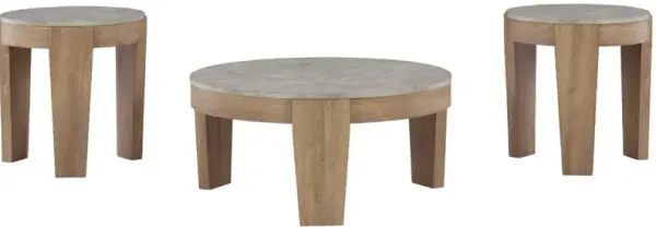 Signature Design by Ashley® Guystone 3-Piece Light Brown Occasional Table Set