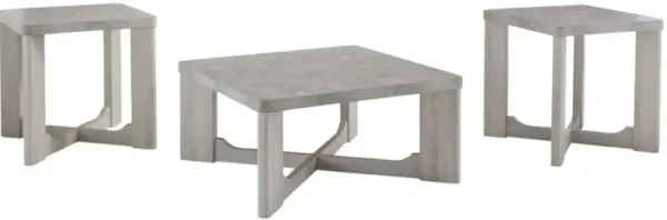 Signature Design by Ashley® Garnilly 3-Piece Whitewash Occasional Table Set
