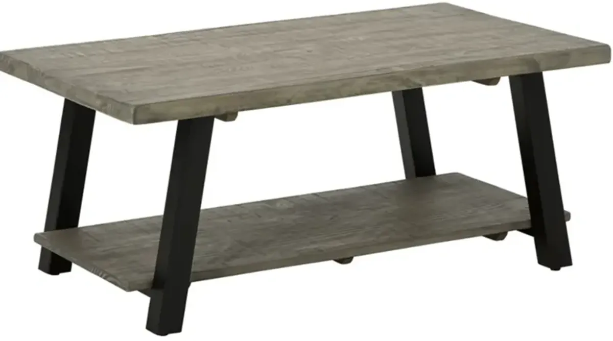 Signature Design by Ashley® Brennegan Gray Coffee Table with Black Legs