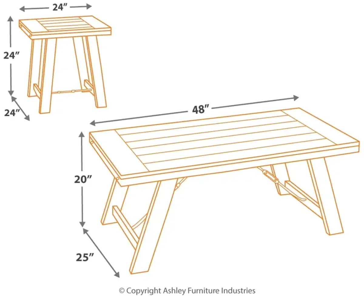 Signature Design by Ashley® Noorbrook 3-Piece Black Occasional Table 