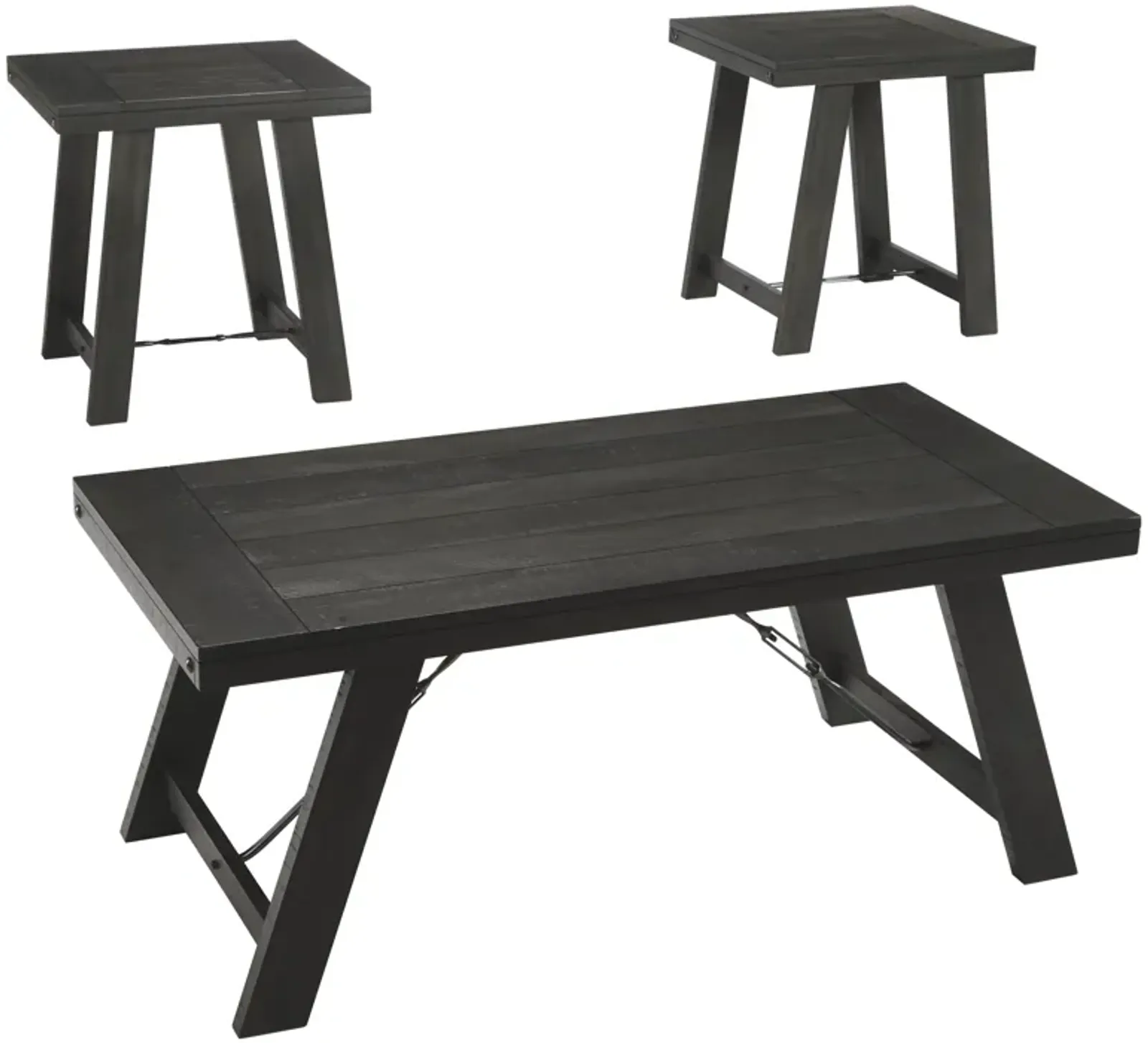 Signature Design by Ashley® Noorbrook 3-Piece Black Occasional Table 