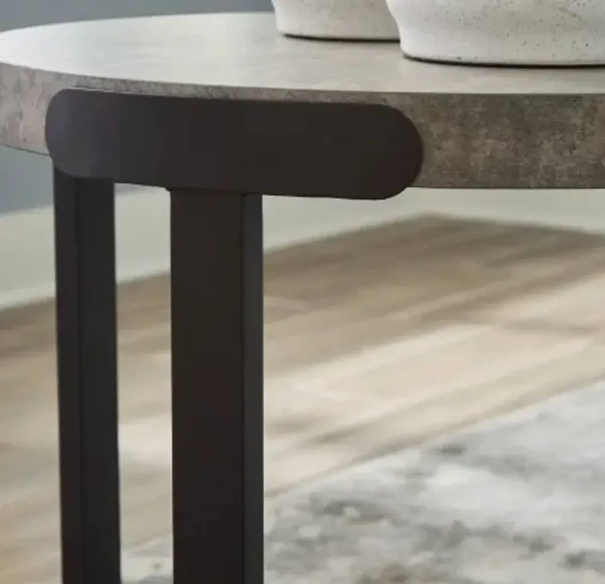 Signature Design by Ashley® Darthurst 3-Piece Gray Occational Table with Light Brown Base Set