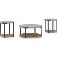 Signature Design by Ashley® Darthurst 3-Piece Gray/Light Brown Occasional Table Set