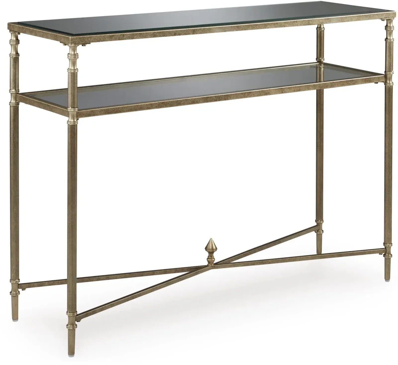 Signature Design by Ashley® Cloverty Aged Gold Sofa Table