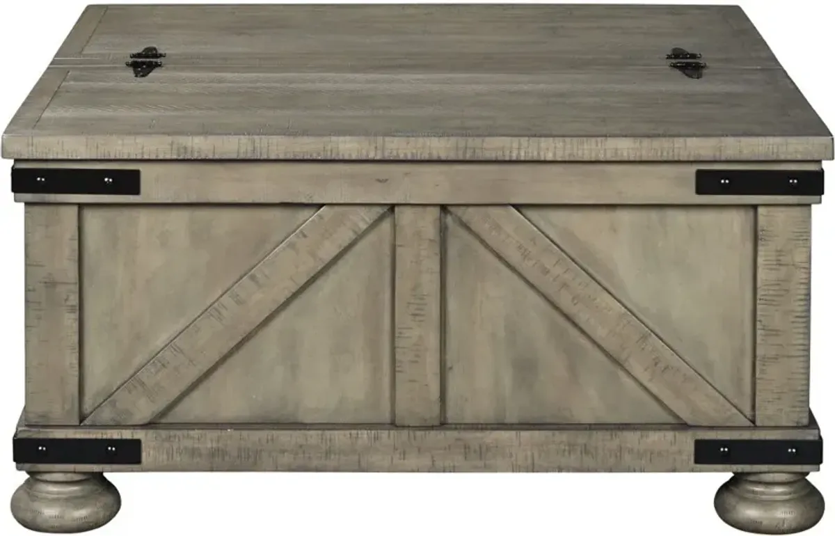 Signature Design by Ashley® Aldwin Gray Cocktail Table with Lift Top Storage