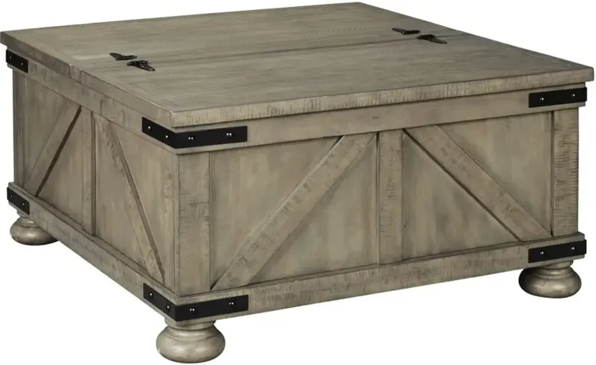 Signature Design by Ashley® Aldwin Gray Cocktail Table with Lift Top Storage