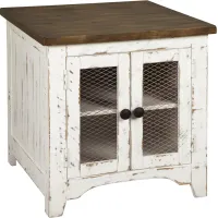 Signature Design by Ashley® Wystfield White/Brown 2 Doors End Table