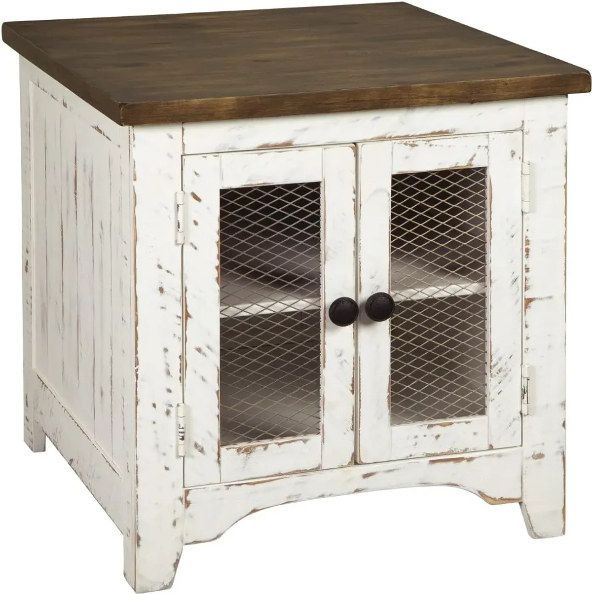 Signature Design by Ashley® Wystfield White/Brown 2 Doors End Table