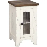 Signature Design by Ashley® Wystfield White/Brown Chairside End Table
