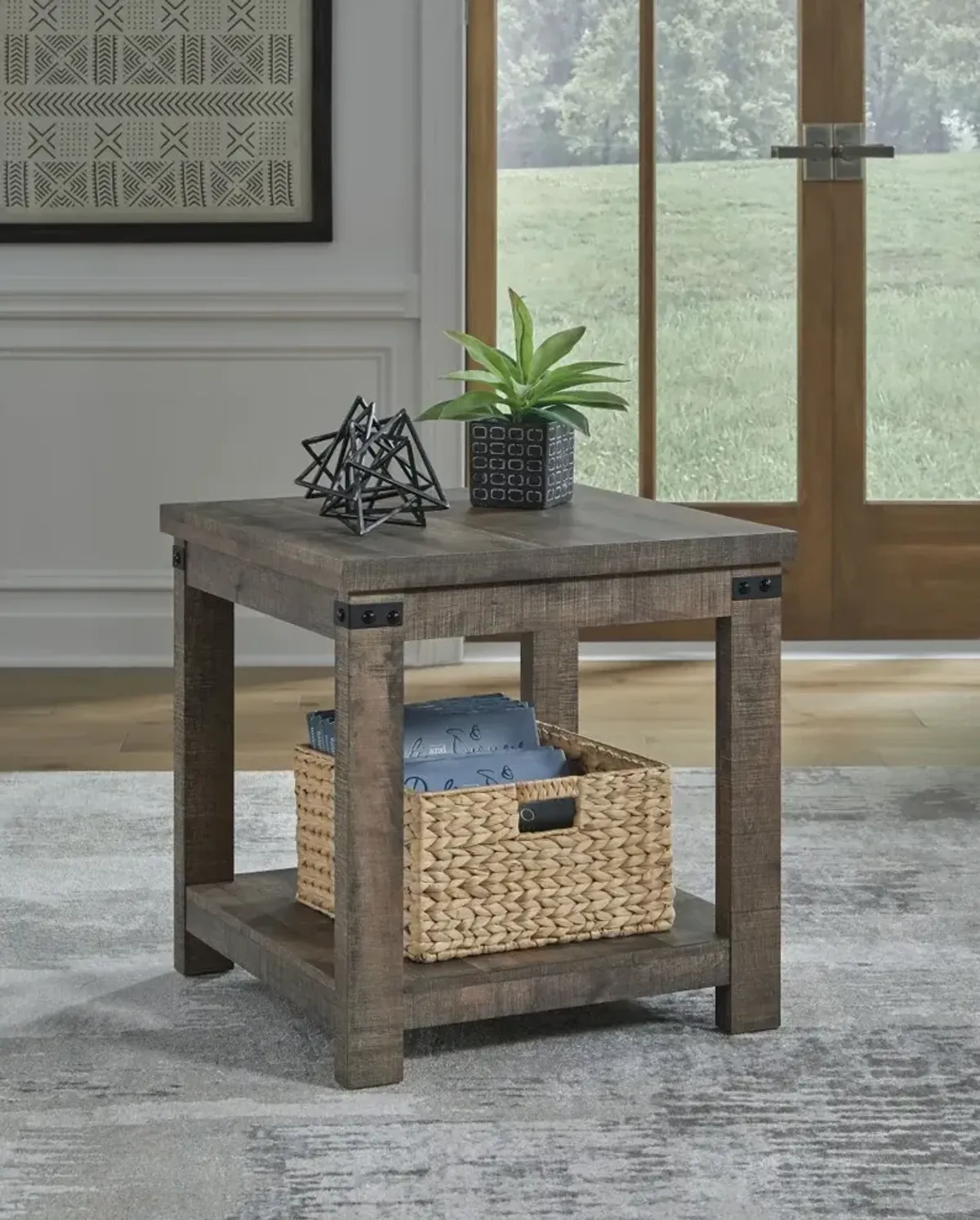 Signature Design by Ashley® Hollum Rustic Brown End Table