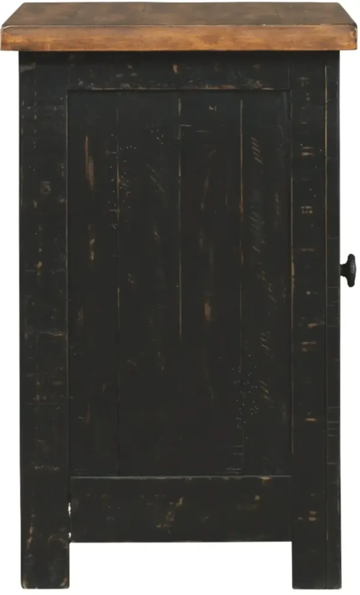 Signature Design by Ashley® Valebeck Brown Chairside End Table with Black Base