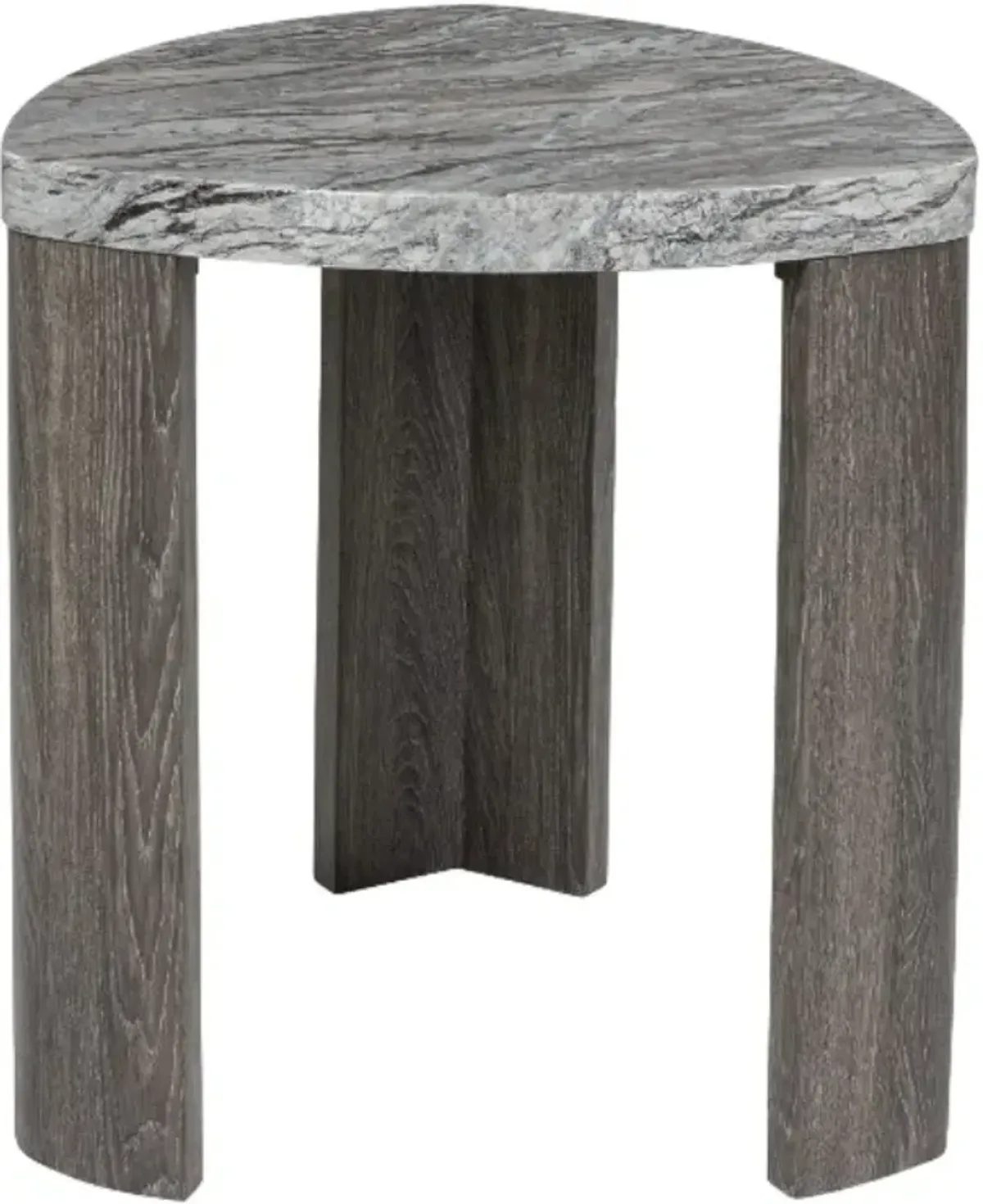 Signature Design by Ashley® Surmour Gray End Table with Brown Base