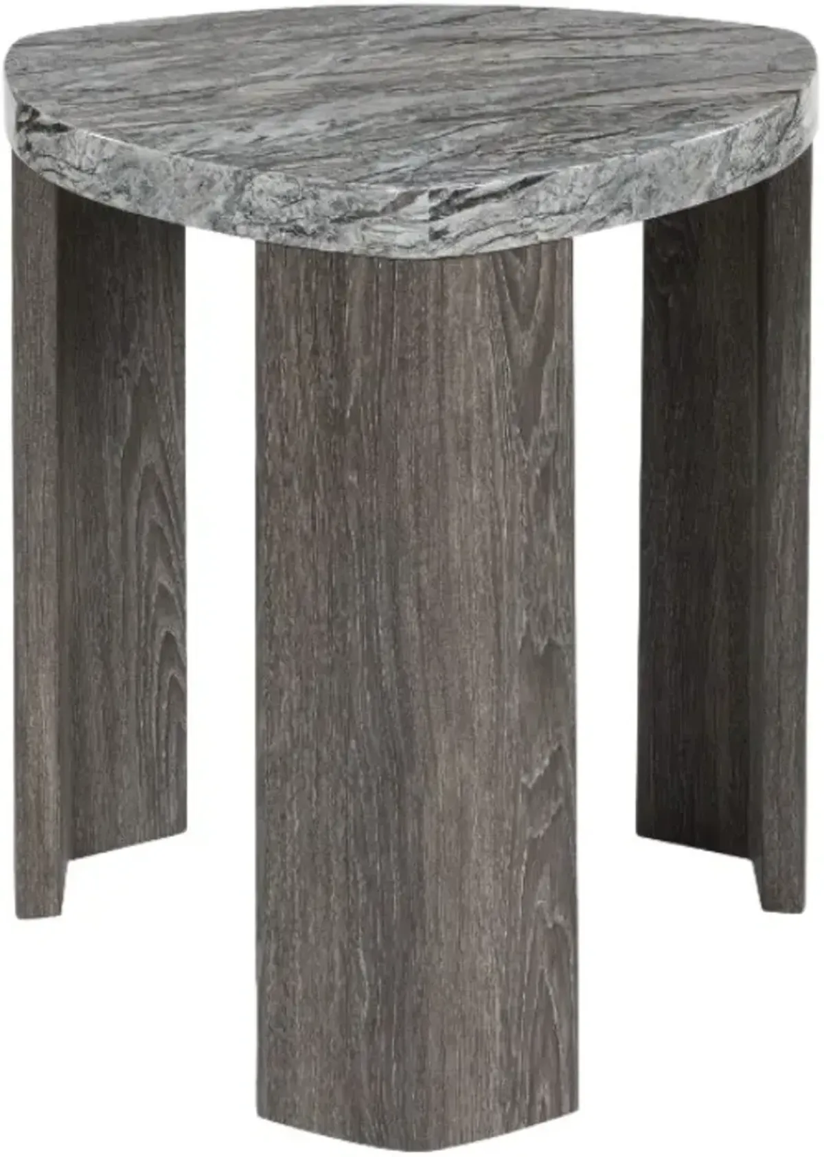 Signature Design by Ashley® Surmour Gray End Table with Brown Base