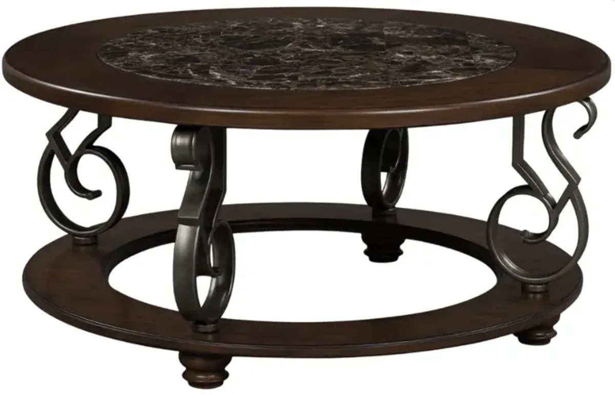 Signature Design by Ashley® Frallyn Dark Brown Round Cocktail Table