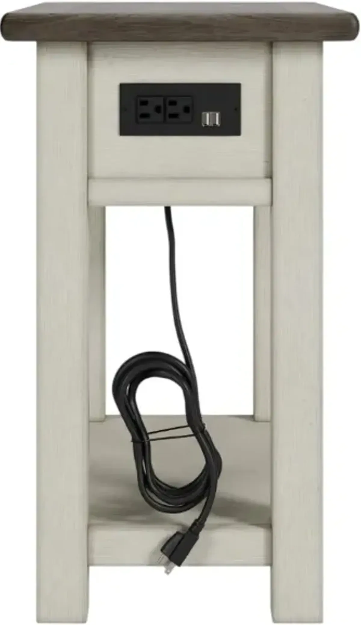 Signature Design by Ashley® Bolanburg Gray End Table with Antique White Base