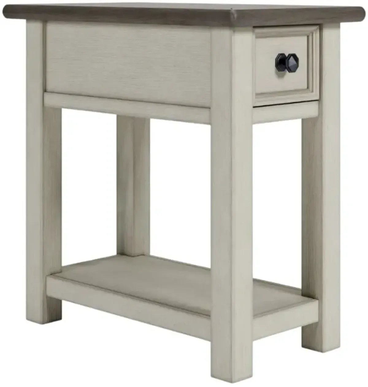 Signature Design by Ashley® Bolanburg Gray End Table with Antique White Base