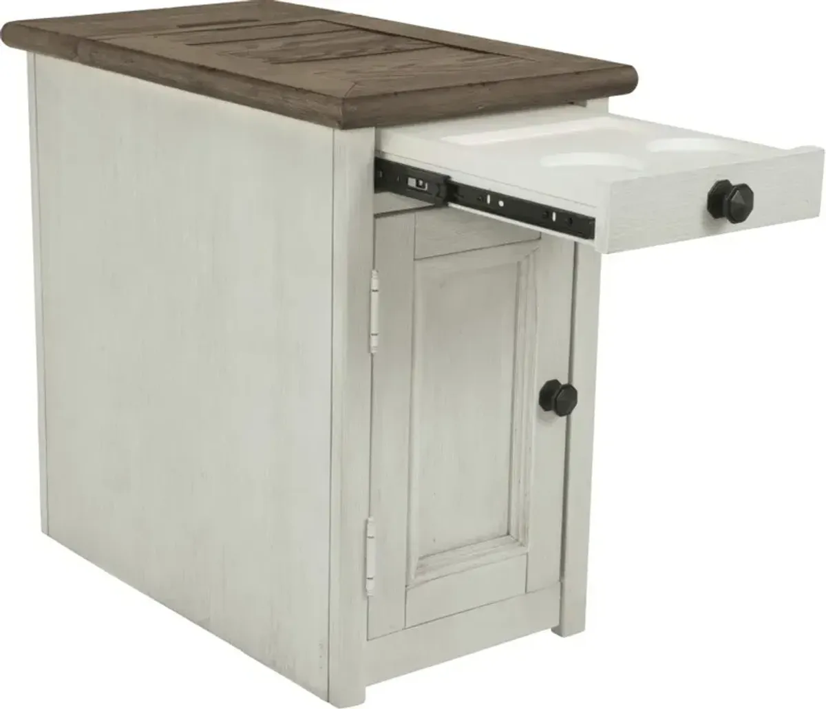 Signature Design by Ashley® Bolanburg Brown Chairside End Table with Antique White Base