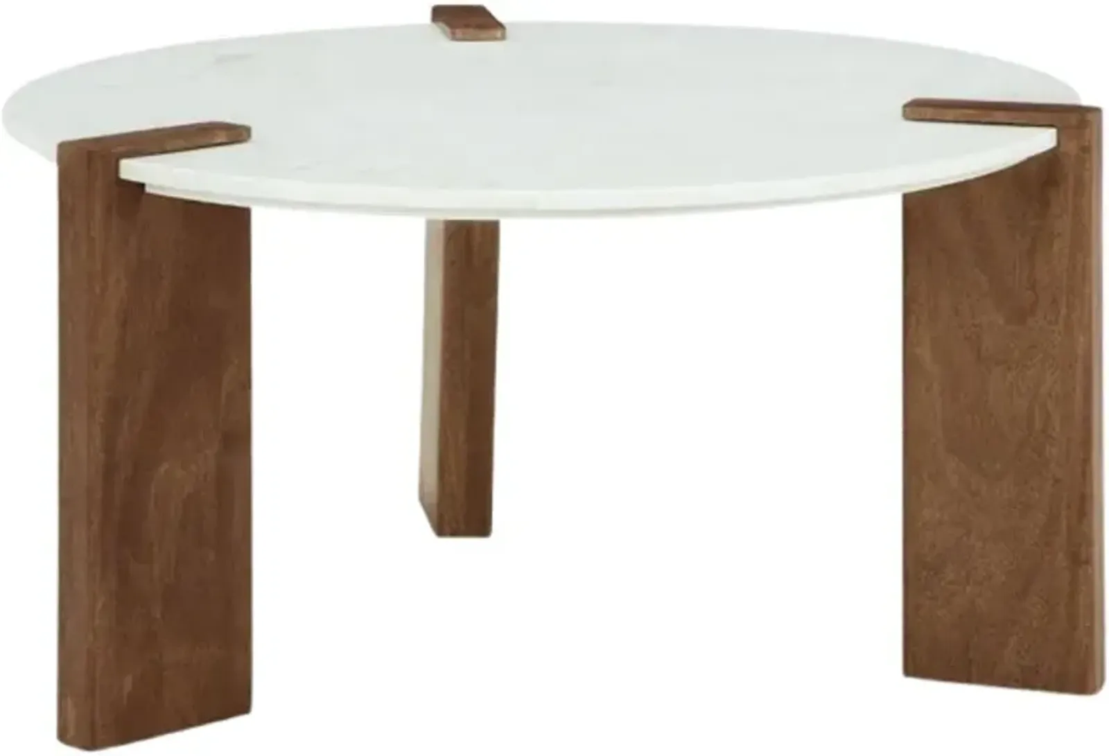 Signature Design by Ashley® Isanti White Cocktail Table with Brown Base