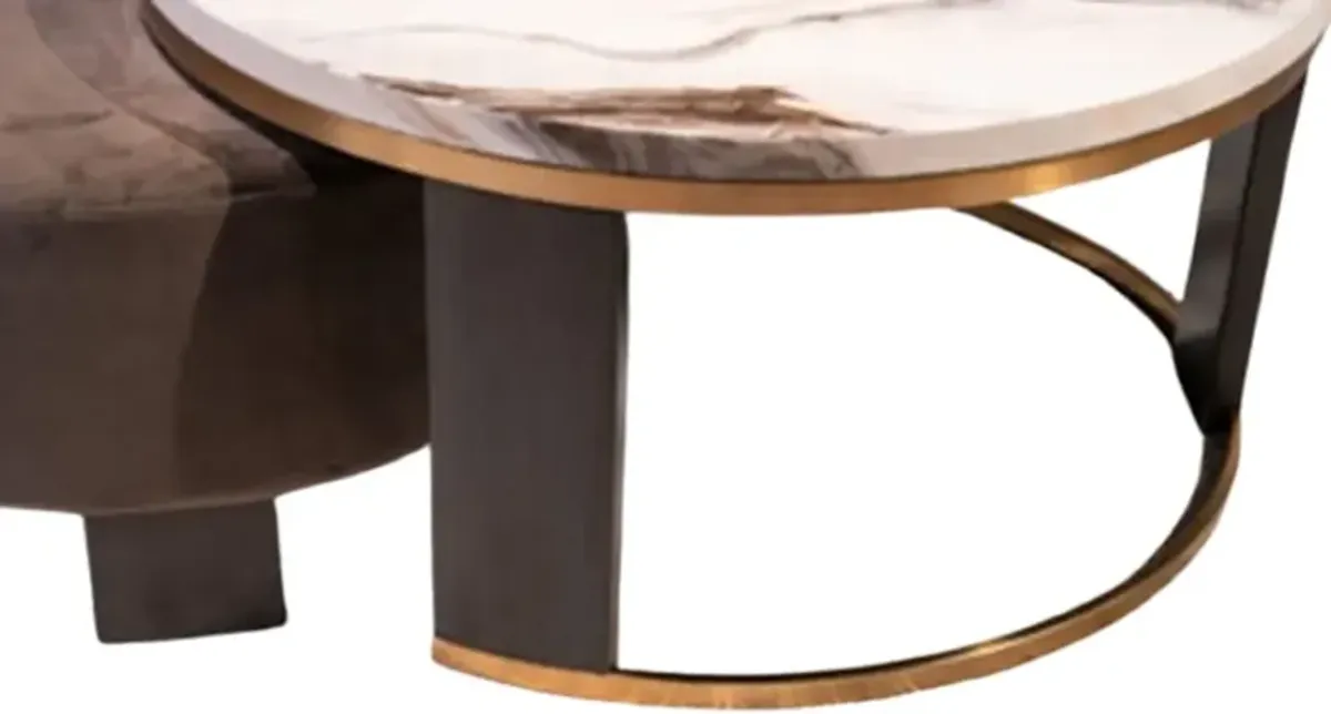 Signature Design by Ashley® Jazmore Brass/Brown Nesting Cocktail Table 