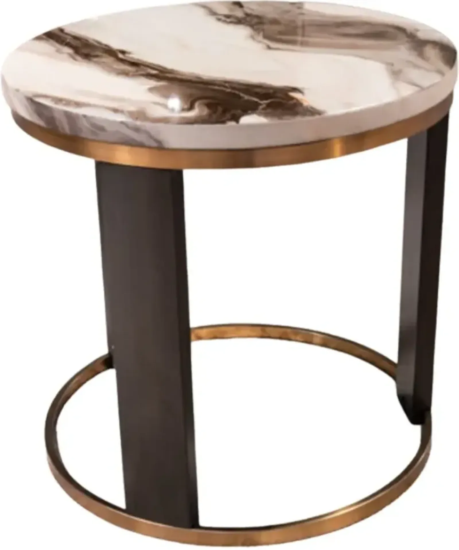 Signature Design by Ashley® Jazmore Brown End Table with Brass Base