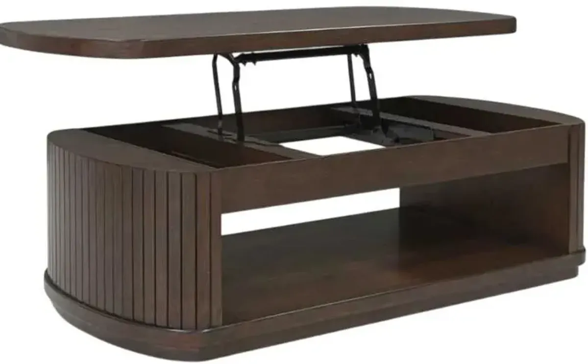 Signature Design by Ashley® Korestone Dark Brown Lift Top Cocktail Table