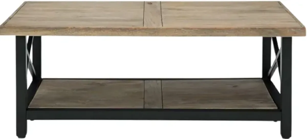 Signature Design by Ashley® Bristenfort Brown Cocktail Table with Black Base