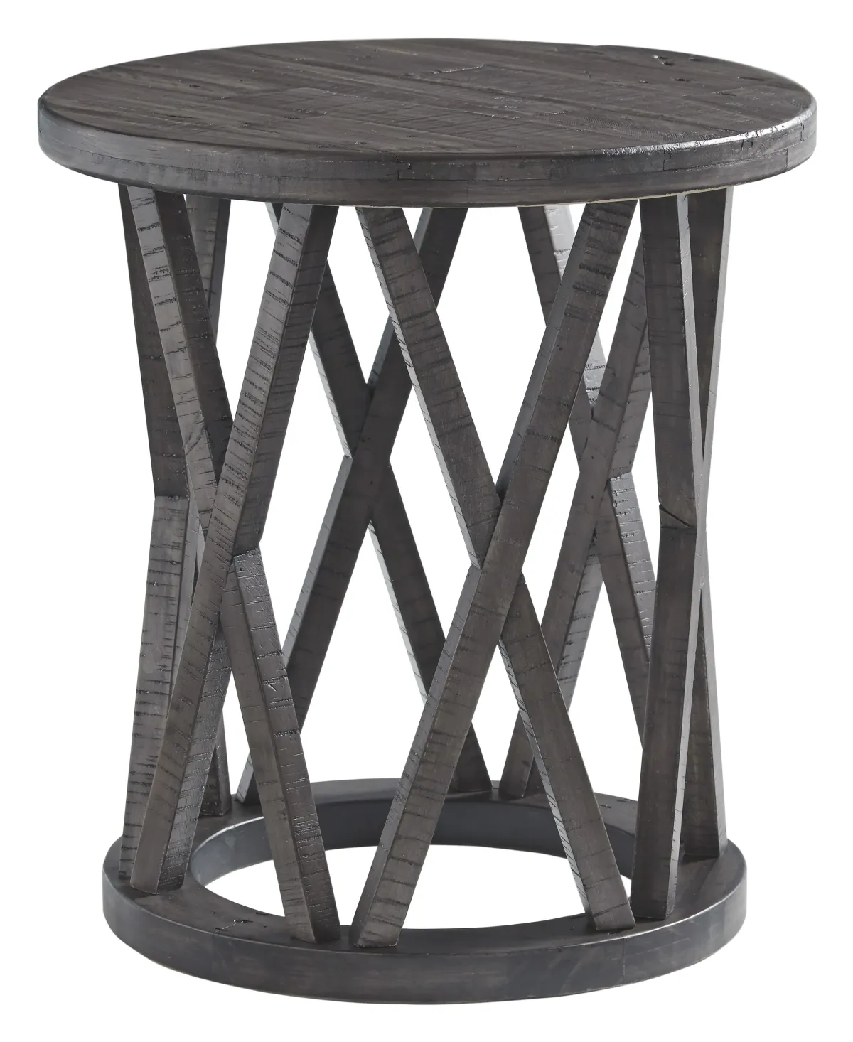 Signature Design by Ashley® Sharzane Grayish Brown Round End Table