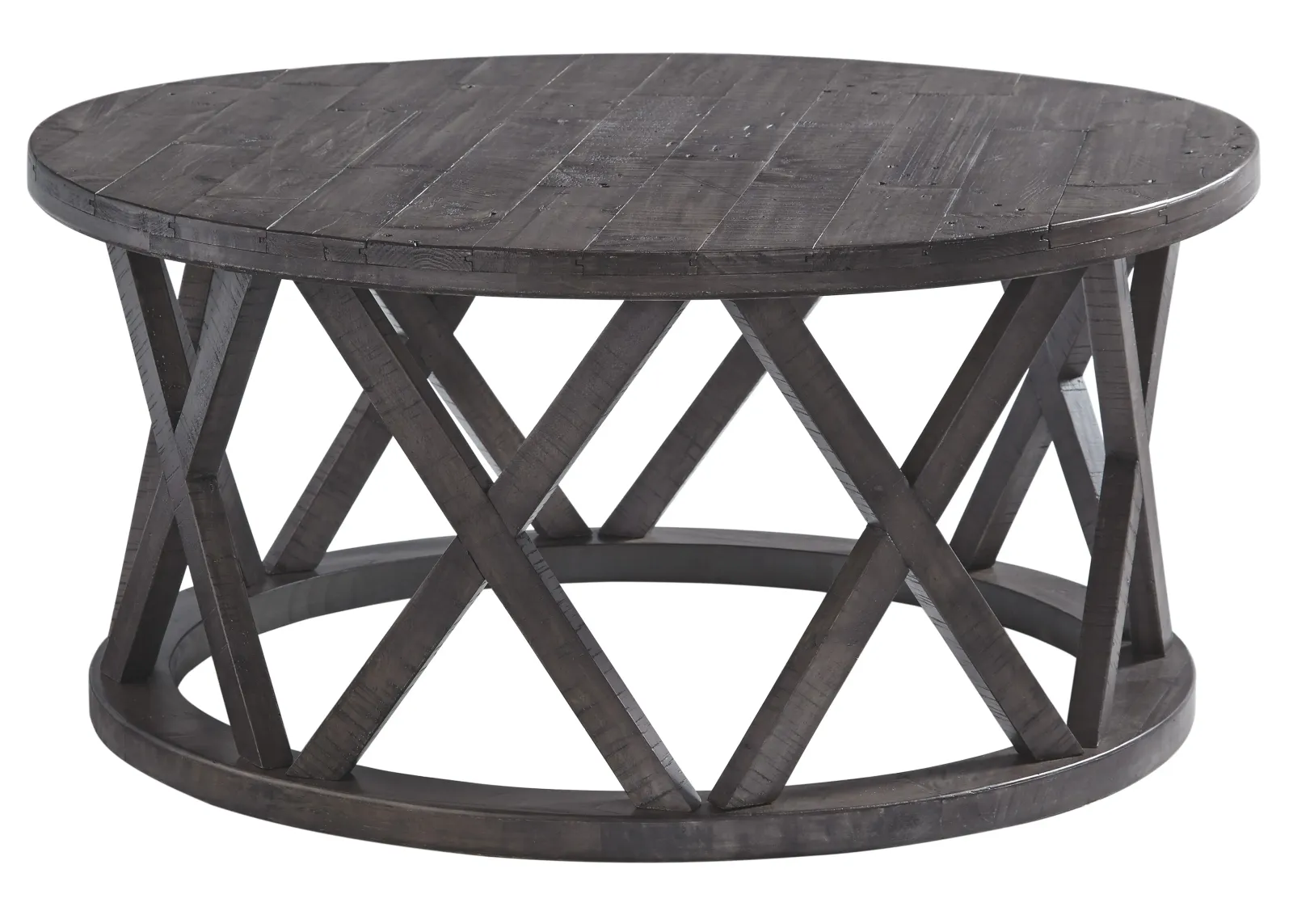 Signature Design by Ashley® Sharzane Grayish Brown Round Coffee Table