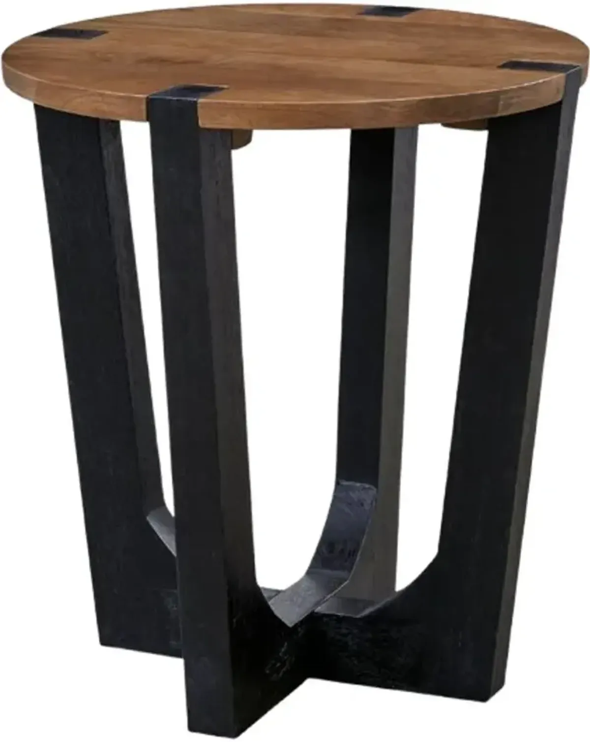 Signature Design by Ashley® Hanneforth Brown End Table with Black Base