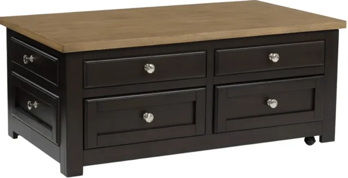 Signature Design by Ashley® Drazmine Brown Coffee Table with Dark Chocolate Base