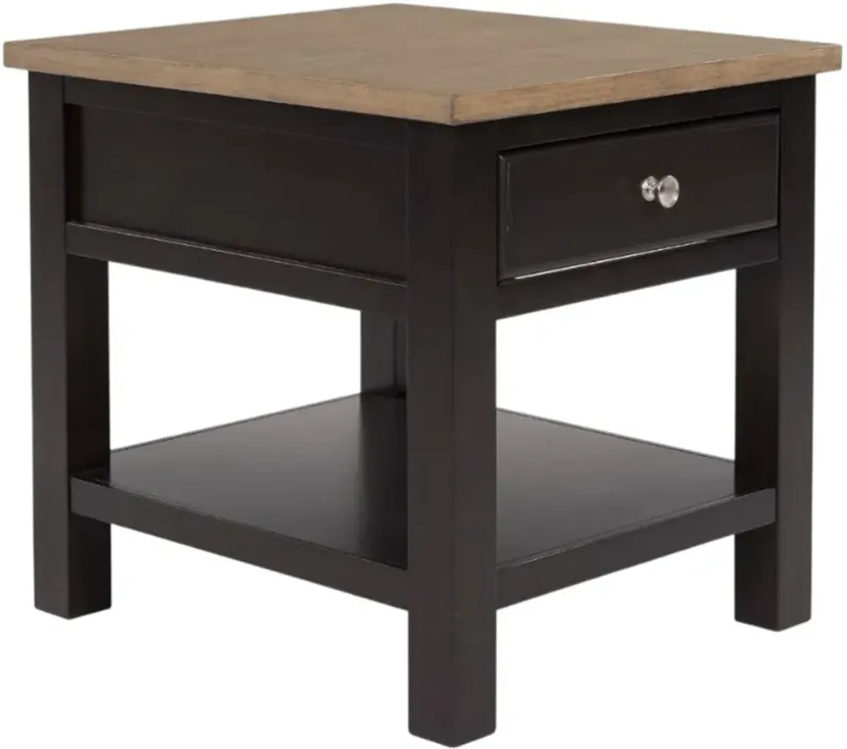 Signature Design by Ashley® Drazmine Brown End Table with Dark Chocolate Base