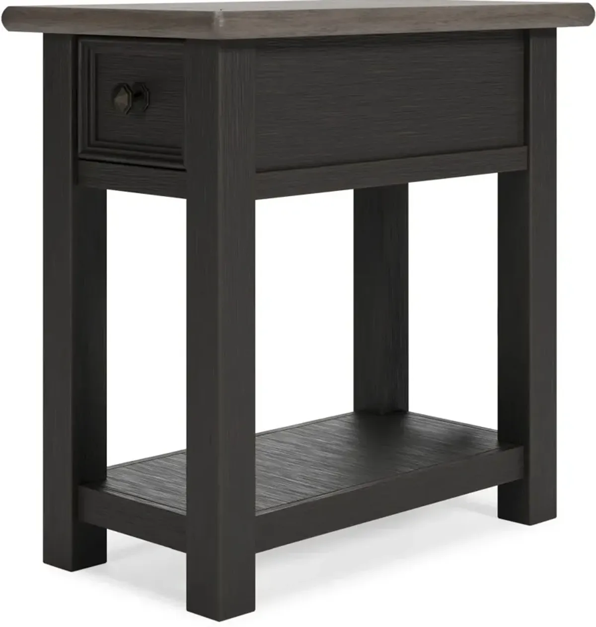 Signature Design by Ashley® Tyler Creek Grayish Brown End Table with Black Base 