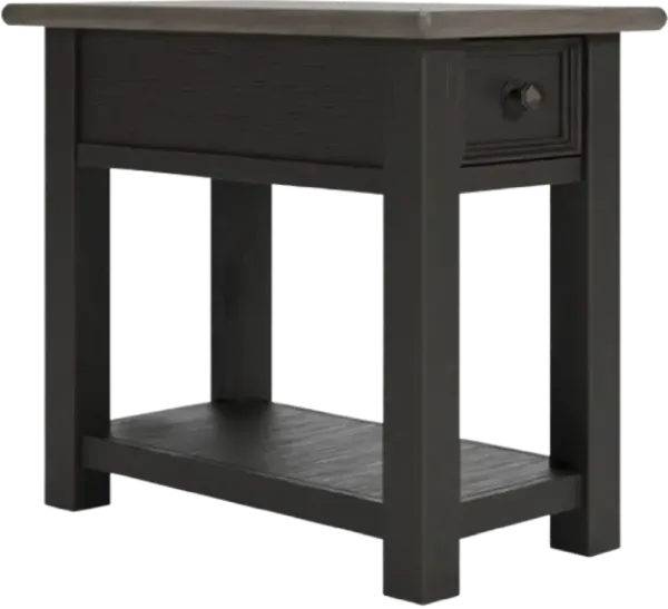 Signature Design by Ashley® Tyler Creek Grayish Brown End Table with Black Base 