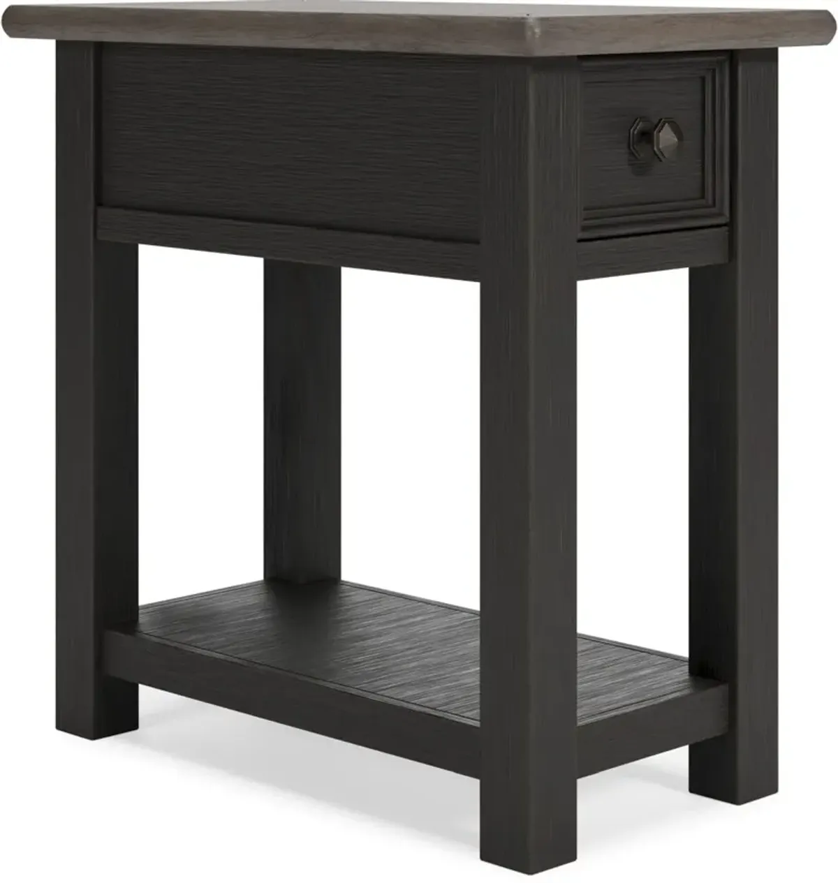 Signature Design by Ashley® Tyler Creek Grayish Brown End Table with Black Base 