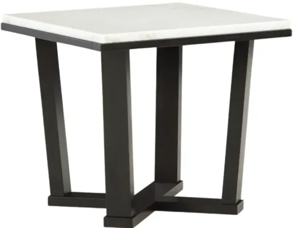 Signature Design by Ashley® Fostead White End Table with Espresso Base