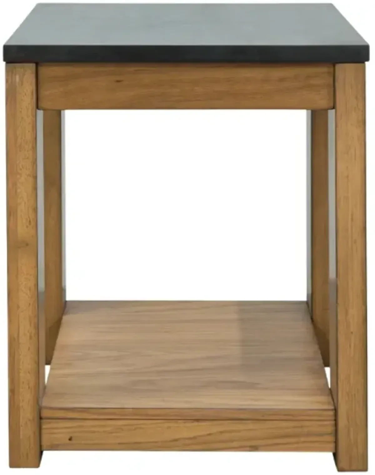 Signature Design by Ashley® Quentina Black Top End Table with Light Brown Base