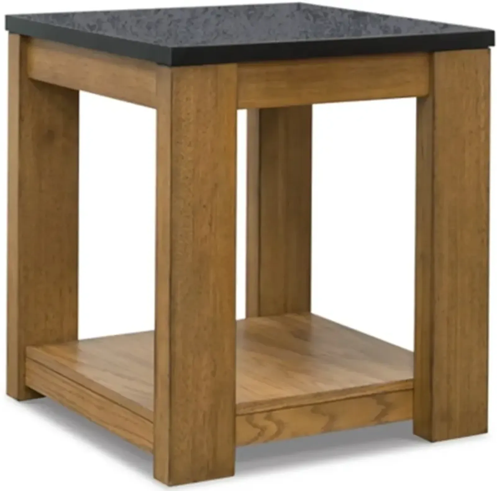 Signature Design by Ashley® Quentina Black Top End Table with Light Brown Base