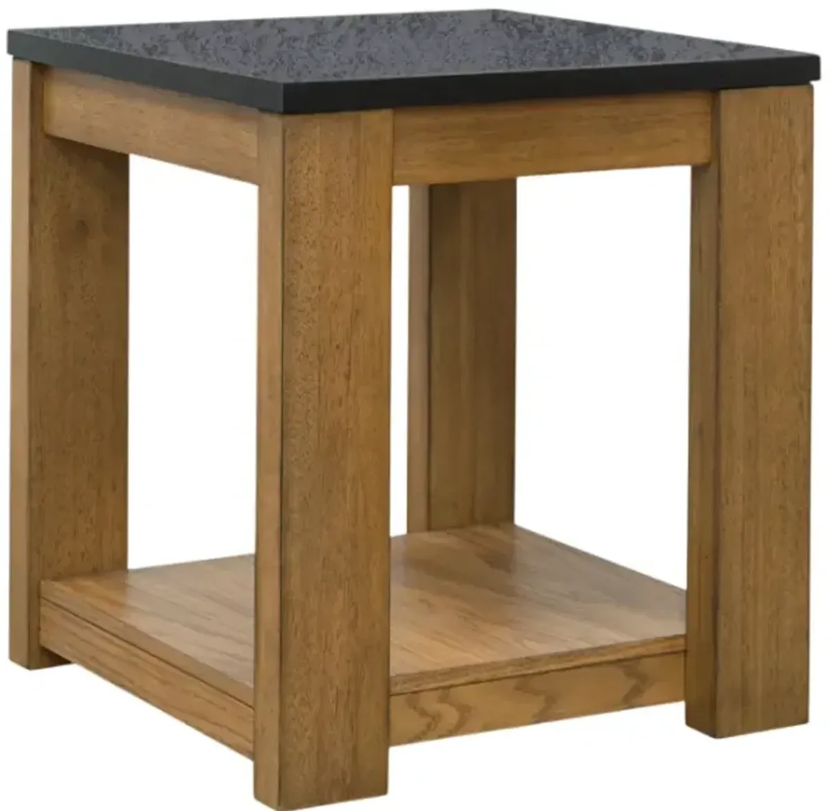 Signature Design by Ashley® Quentina Black Top End Table with Light Brown Base